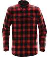 SFX-1 Stormtech Logan Snap Front Shirt Black / Red Plaid colour image